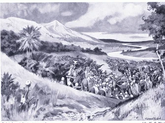 Ein Singhalesischer Überfall in Südindien 1175 n. Chr.